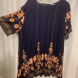 Patterned Flare Dress